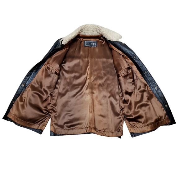 The Leather Factory Pharr Texas Mens sz 42R Bomber Aviator Jacket - Picture 6 of 14